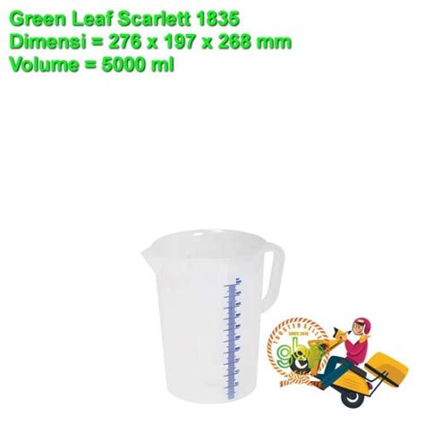 Promo Green Leaf Scarlett Ml Liter Gelas Takar Ukur Plastik