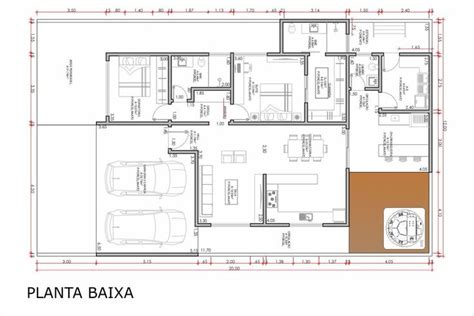 Planta De Casa Quartos Para Terreno De X Projeto Incr Vel