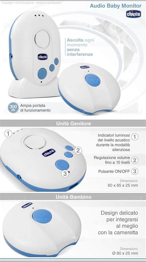 CHICCO Audio Baby Monitor Always With You 10 Livelli Di Volume 0M