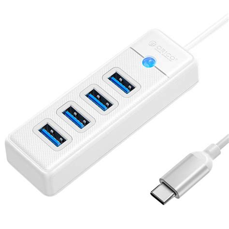 Orico USB C Hub 4xUSB A Hvid 125 DKK