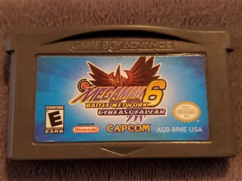 MEGA MAN BATTLE Network 6 Cybeast Falzar GBA Game Boy Advance TESTED