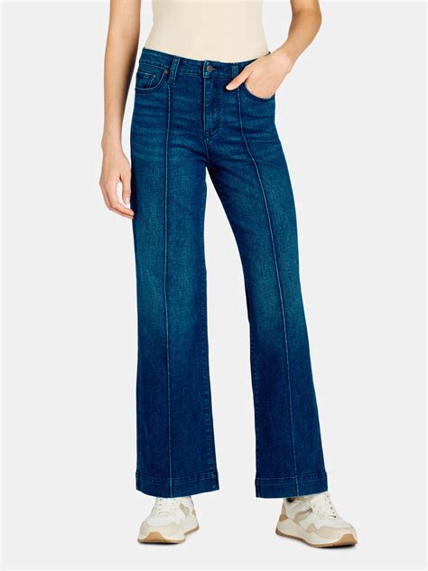 Time And Tru Womens High Rise Wide Leg Jean 29 31 33 Inseams