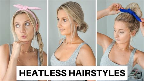 Heatless Hairstyles For Healthy Hair Quick And Easy Youtube