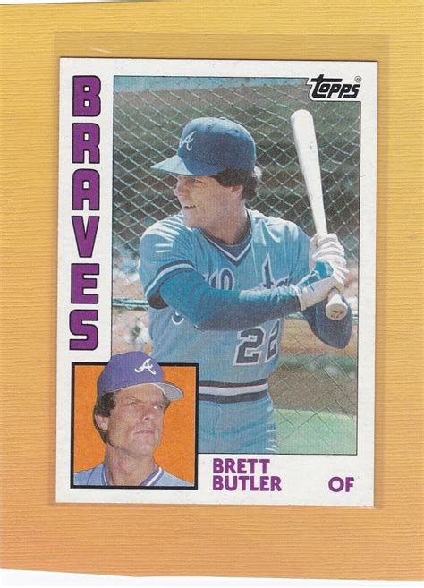 1984 TOPPS BASEBALL BRETT BUTLER 77 BRAVES MINT 64188 EBay