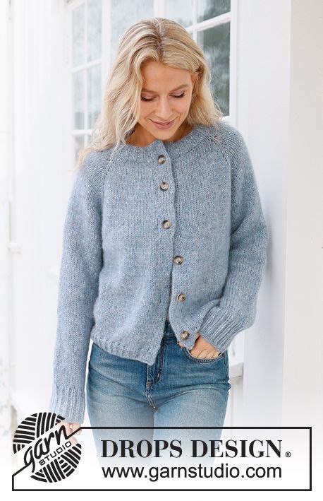 Foggy Autumn Cardigan Knitted Jacket In Drops Air The Piece Is