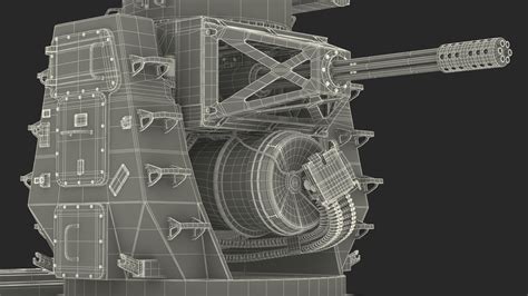 Mark 15 Phalanx Close In Weapon System Sand Rigged For Cinema 4D 3D