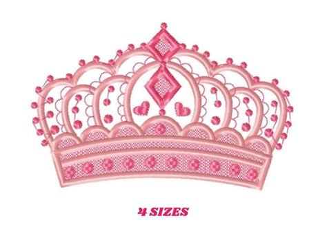 Crown Embroidery Designs Princess Crown Embroidery Design Etsy Australia