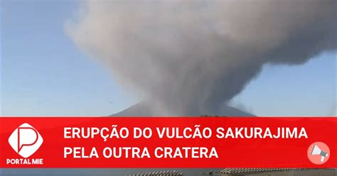 Depois de 5 anos outra cratera do vulcão Sakurajima entra em erupção