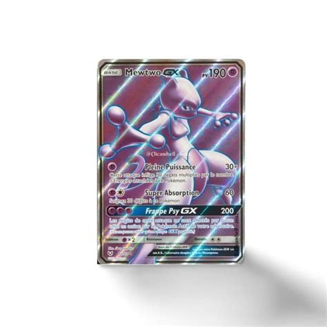 Carte Pokémon Mewtwo GX 190 PV 72 73 SL3 5 Légendes Brillantes NEUF