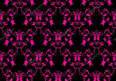 Black And Pink Damask Pattern