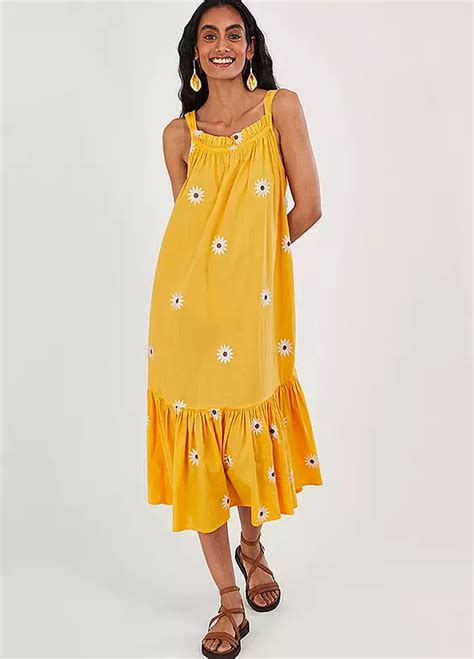 Sunflower Embroidered Halter Midi Dress By Monsoon Look Again