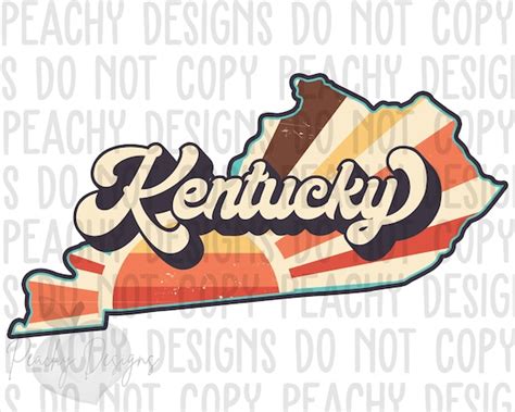 Retro Kentucky Png Kentucky Png Kentucky Clipart Etsy