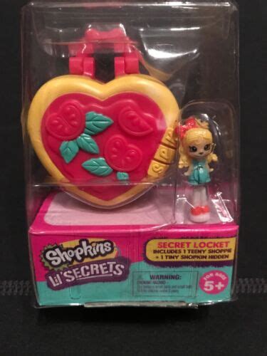 New In Box Shopkins Lil Secrets Yellow Heart Secret Locket Toy Rare Ebay