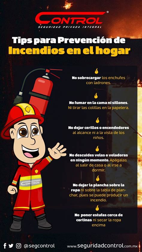 Tips Para Prevenir Un Incendio En El Hogar Tips De Seguridad