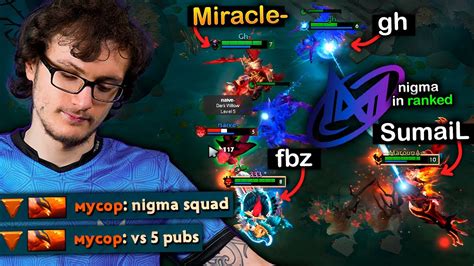 Miracle TEAMS UP With His Nigma Teammates Gh SumaiL FBZ In Ranked