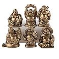 Amazon De Lachineuse Set Von 6 Lachenden Buddha Statuetten Kleine