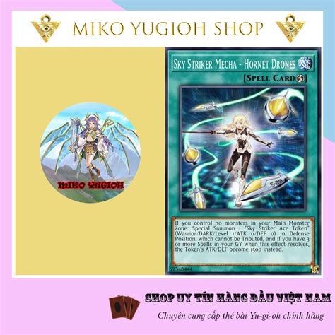 Miko Yugioh Thẻ Bài Yugioh Chính Hãng Tiếng Nhật Sky Striker Mecha Hornet Drones Shopee