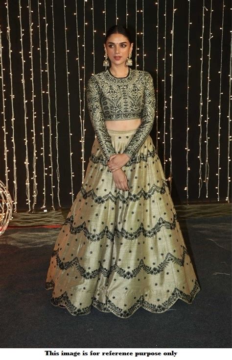 Buy Bollywood Aditi Rao Hydari Silk Lehenga At Priyanka Receptionin Uk