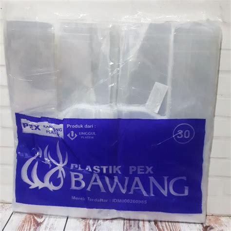 Jual Kantong Plastik Kresek Bening PE PEX Bawang 30x57 Shopee Indonesia