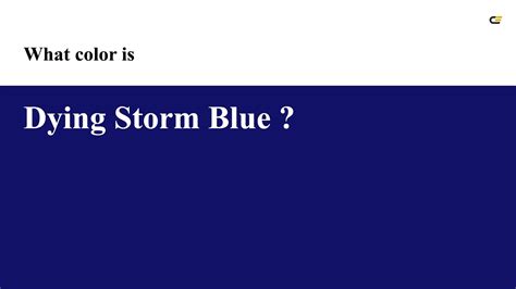 Dying Storm Blue Color 111166 Hex Color Blue Color Warm Color