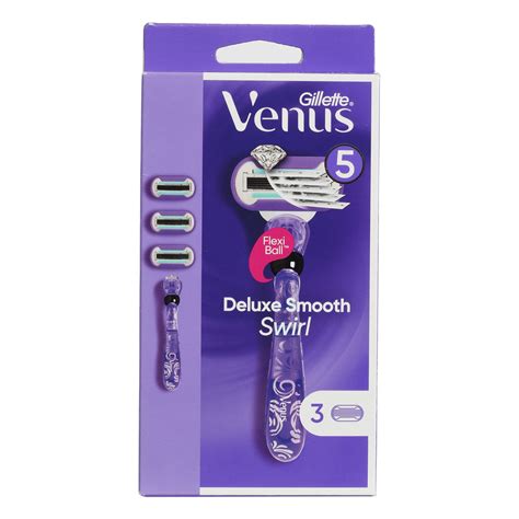 Gillette Venus 5 Smooth Swirl 1 Handle + 3 Cartridges Online at Best ...