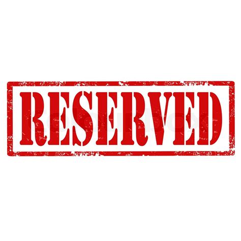 reserviert-Stempel | Stock-Vektor | Colourbox