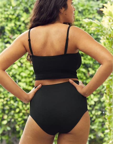 Aerie Ribbed High Waisted Bikini Bottom