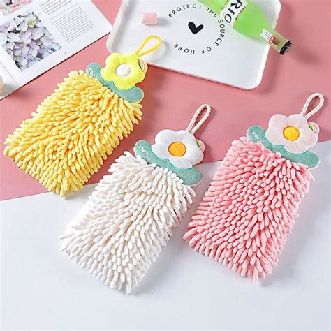 3 Pcs Chenille Hand Towels Kitchen Cute Quick Dry Hand Towels Hanging Hand Towel | BIG W