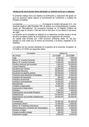 Tp Contabilidad Basica Y De Gestion Trabajo Pr Ctico Tp