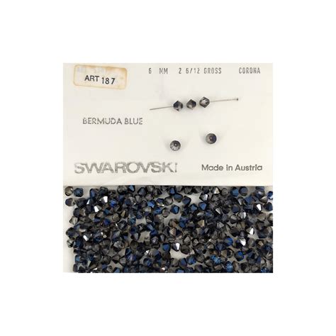 Typical Swarovski Biconical Crystal Bead Bermuda Blue Mm