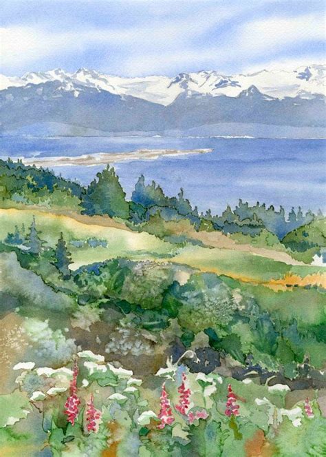 Homer Baycrest View Etsy Watercolor Landscape Paintings Landscape