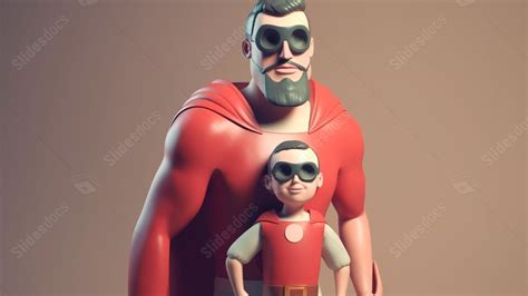 An Art Style Video Showing A Man And A Girl Dressed Like Superheroes Powerpoint Background For ...