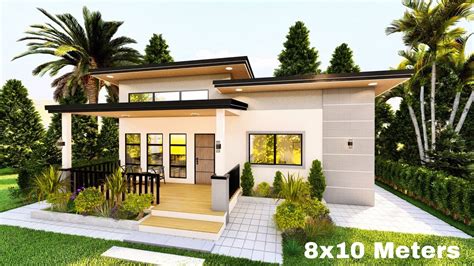 SMALL HOUSE DESIGN IDEA Elegant And Modern 8x10 Meters 80 Sqm YouTube