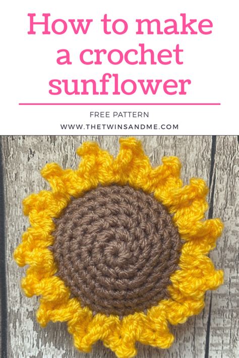 Crochet Sunflower – The Twins and Me