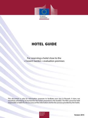 Fillable Online Ec Europa Info On Hotels European Commission Europa