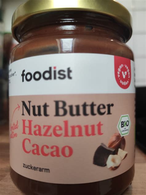 Foodist Nut Butter Hazelnut Cacao Kalorien Neue Produkte Fddb