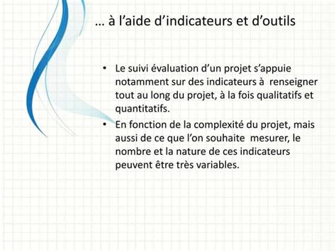 Le Suivi Evaluation Des Projets Ppt