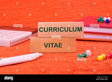 Education, acronym text concept. Curriculum Vitae is a short written on