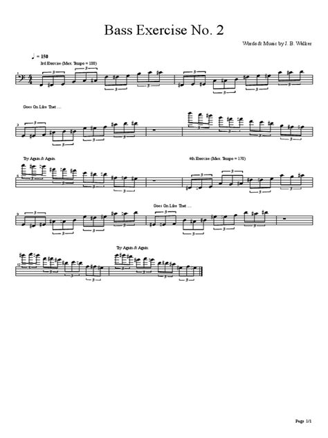 Bass Exercises - Bass Exercises No 2 | Download Free PDF | Sound