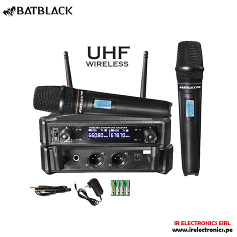 Microfono Inalambrico Uhf Doble C Display Batblack Bt M Pro Ir