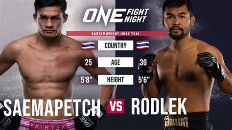 Muay Thai War Saemapetch Vs Rodlek Full Fight Youtube