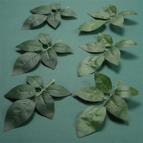 6/150PCS DIY Rose Leaf Stems / Crafting Leaves / Leaf Supply ...