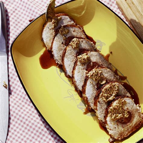 Andouille Stuffed Pork Loin With Creole Mustard Recipes Recipe