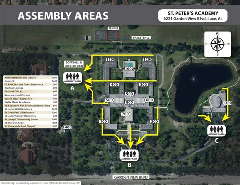 Assembly Areas And Evacuation Strategies Building Maps