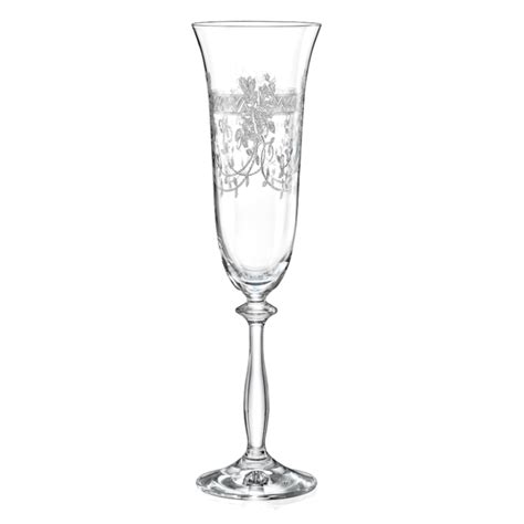 Flûtes à champagne en cristal de Bohême sans plomb de 190 ml de la