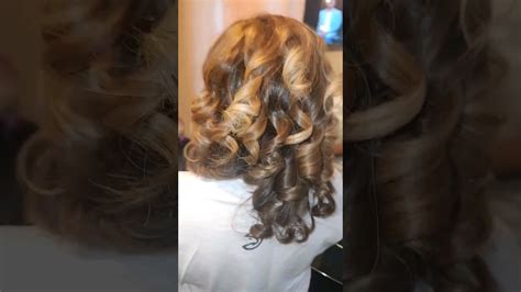 Fresh Highlights Silk Press Trim And Loose Bouncy Curls On This