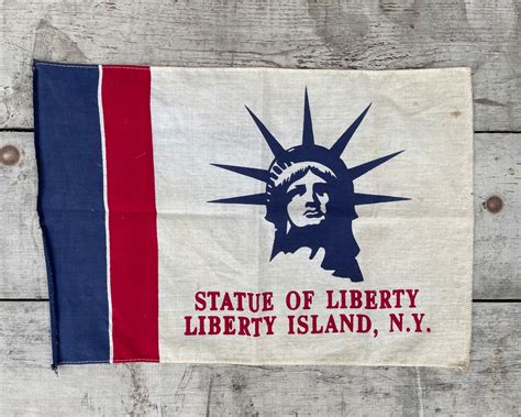 Statue Of Liberty Flag Rare Old Liberty Island New York Flag Etsy