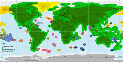 World Exclusive Economic Zones Map