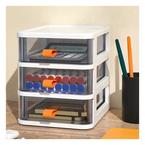 organizador de plastico  mesa escritorio  bano blanco lider