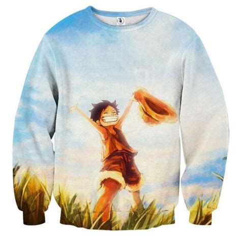 One Piece Happy Young Monkey D. Luffy Sunset Scenery Sweatshirt